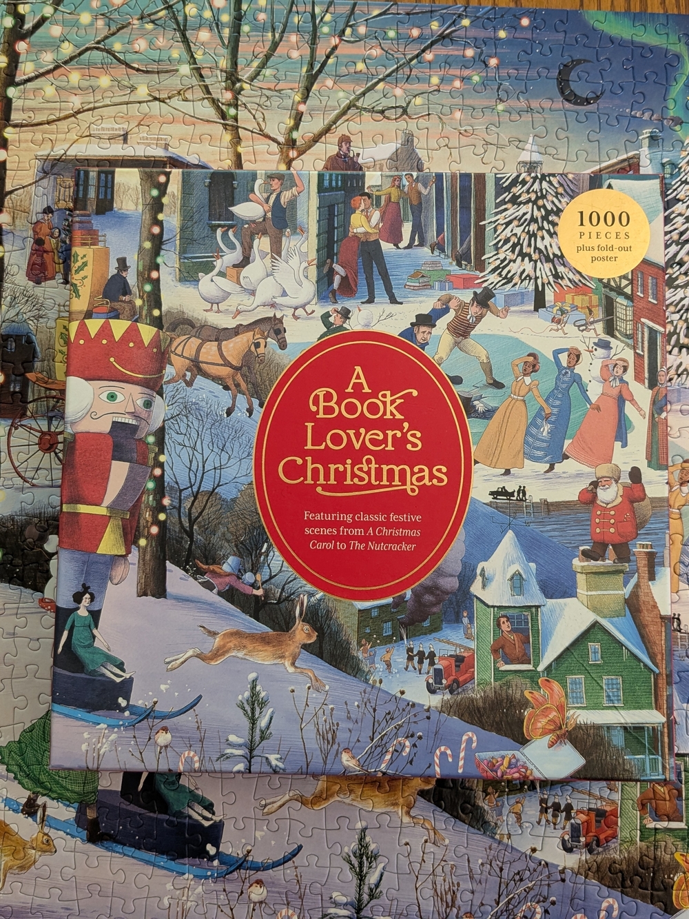 Lawrence King "A Book Lover's Christmas" 1000 Piece Puzzle